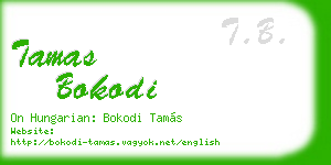 tamas bokodi business card